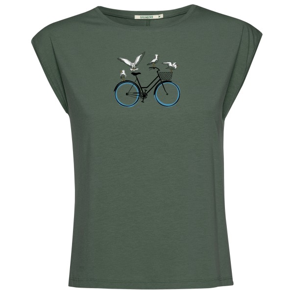 GreenBomb - Women's Bike Seagulls Timid Top - T-Shirt Gr L oliv von GreenBomb