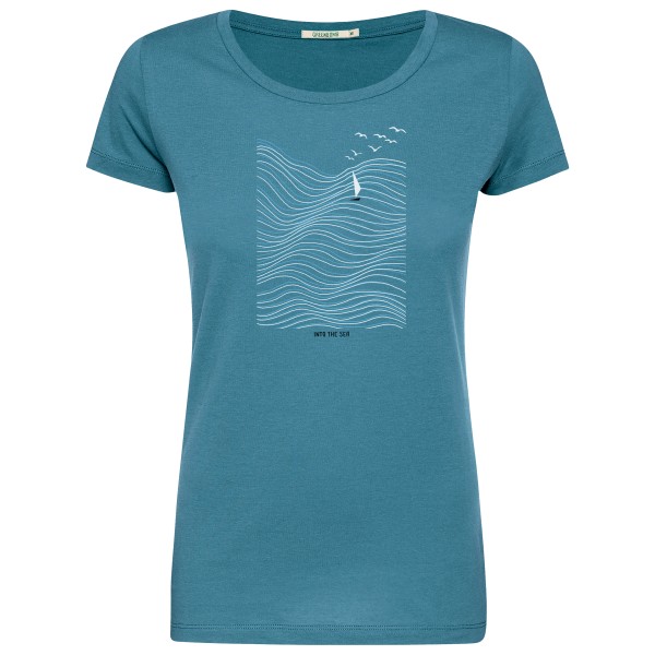 GreenBomb - Women's Nature High Sea Loves T-Shirt - T-Shirt Gr S türkis von GreenBomb