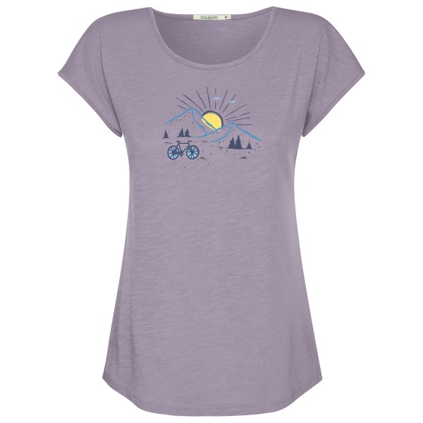GreenBomb - Women's Nature Sunset Ride Cool T-Shirt - T-Shirt Gr L;M;S;XL;XS rosa von GreenBomb