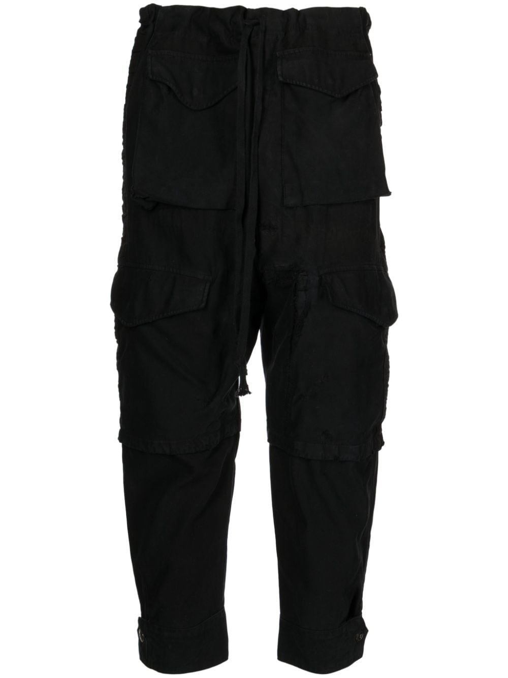 Greg Lauren Army Jacket Tux cotton trousers - Black von Greg Lauren