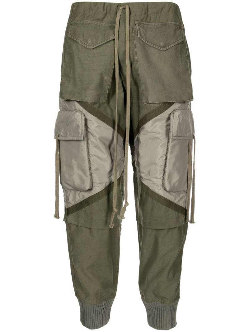 Greg Lauren Army Jacket cotton trousers - Green von Greg Lauren