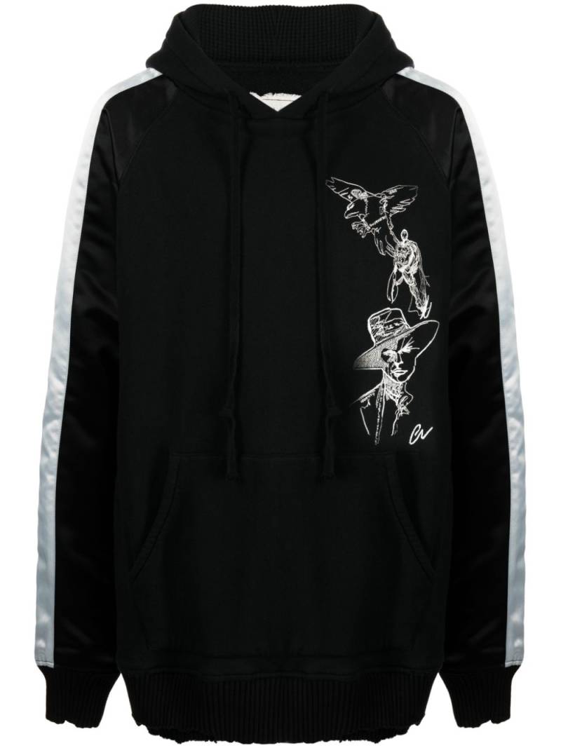 Greg Lauren Souvenir embroidered hoodie - Black von Greg Lauren