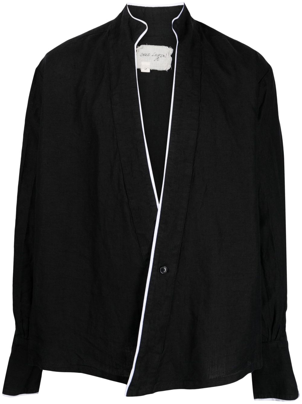 Greg Lauren piped winged cardigan - Black von Greg Lauren