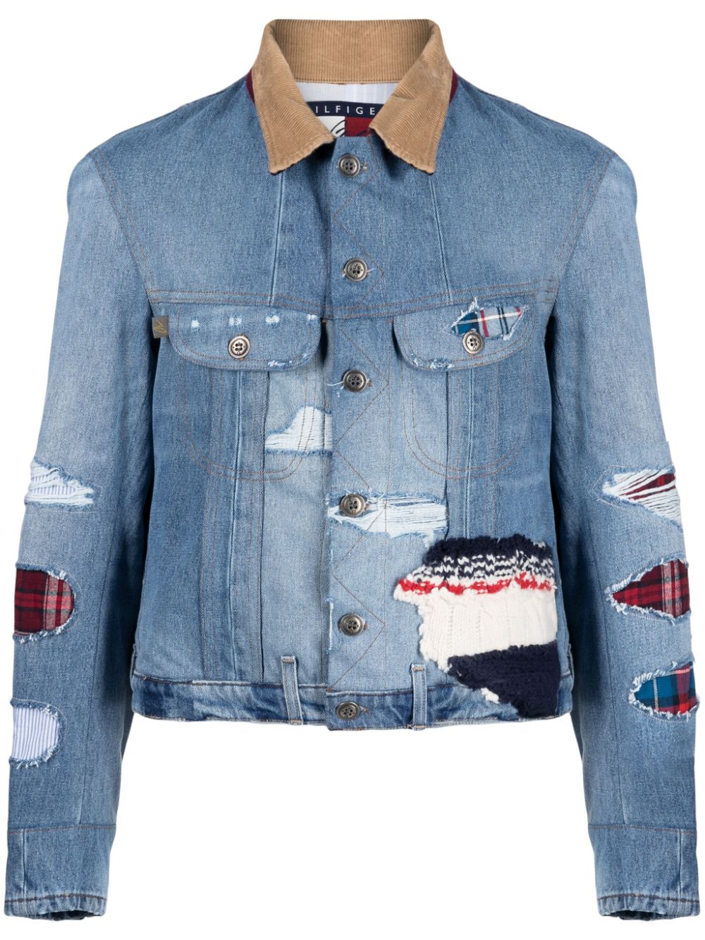 Greg Lauren x Tommy Hilfiger patchwork denim jacket - Blue von Greg Lauren