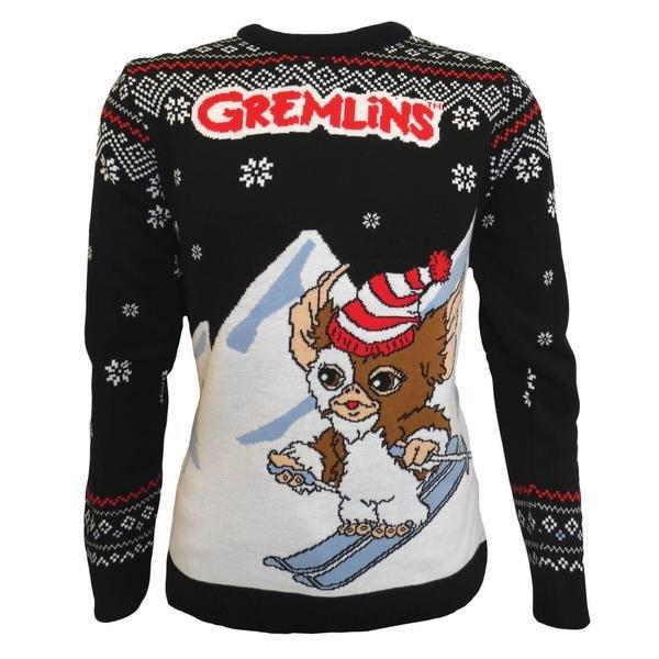 Skiing Pullover Weihnachtliches Design Damen Schwarz S von Gremlins