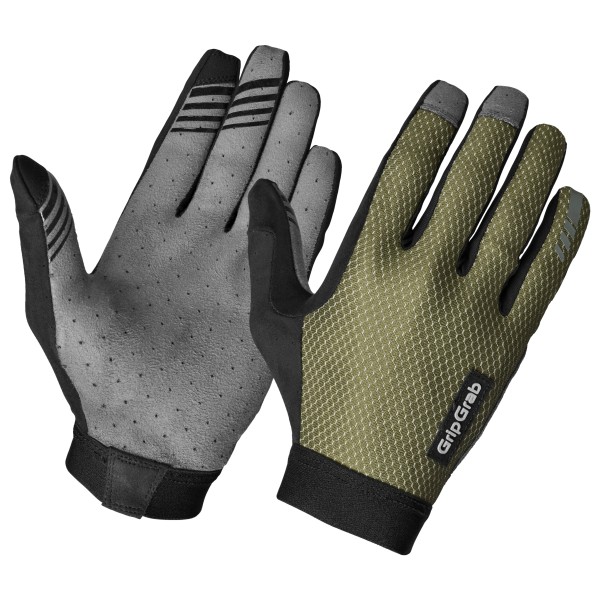 GripGrab - Vertical 2 InsideGrip Full Finger Summer Gloves - Handschuhe Gr L - 10;M - 9;S - 8;XL - 11;XXL - 12 grau;grau/schwarz von GripGrab