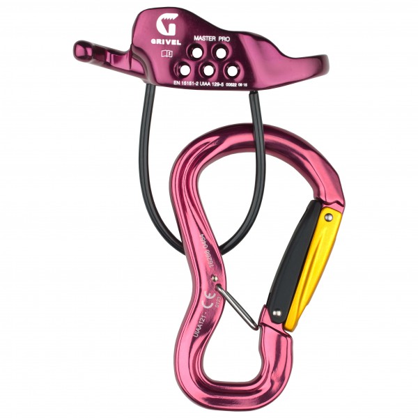 Grivel - Master Pro Kit mit Clepsydra L Twin-Gate-Karabiner - Sicherungsgerät grau/ gold Grivel - Master Pro Kit mit Clepsydra L Twin-Gate-Karabiner - Sicherungsgerät grau/ gold von Grivel