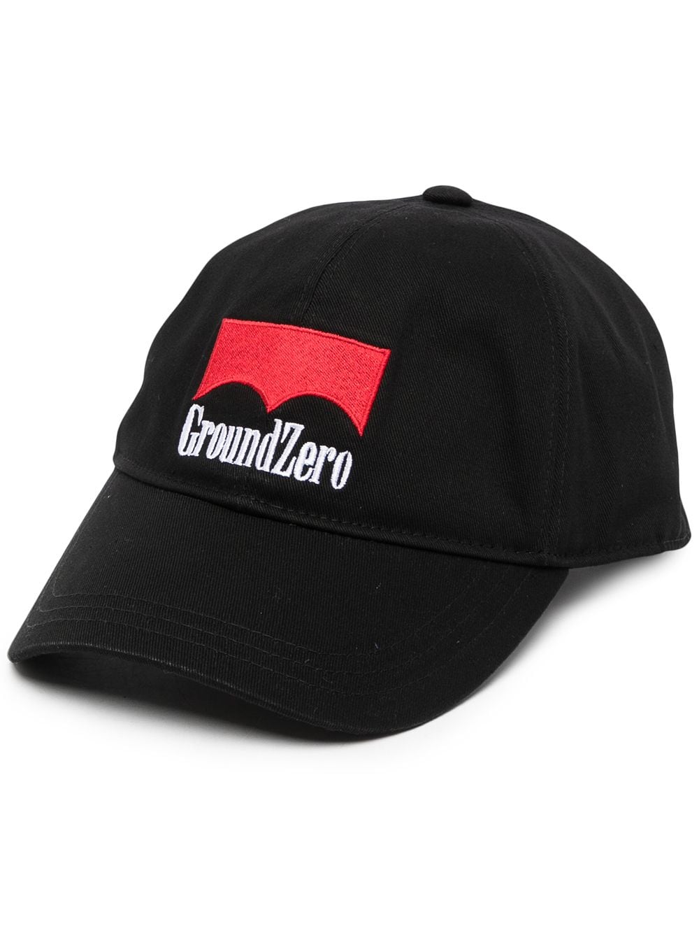 Ground Zero logo-embroidered cotton cap - Black von Ground Zero