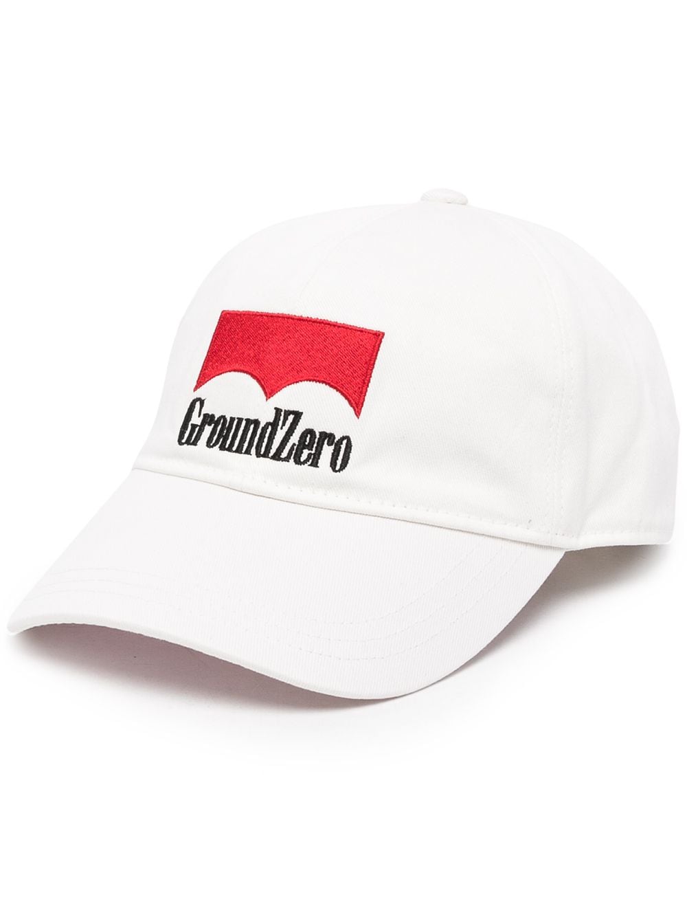 Ground Zero logo-embroidered cotton cap - White von Ground Zero