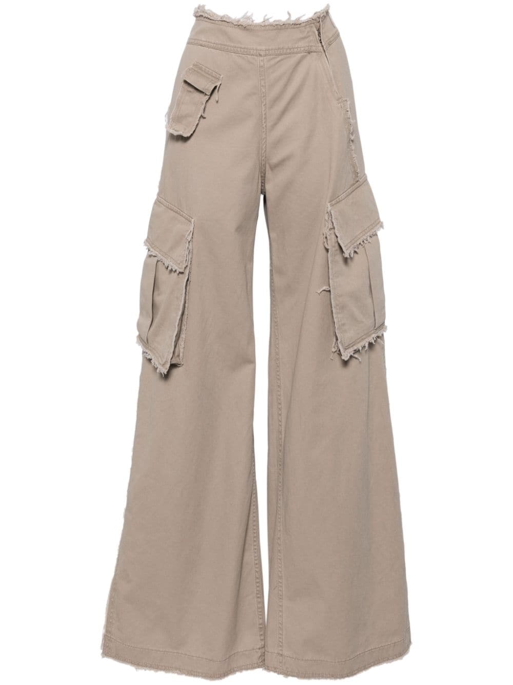 Ground Zero wide-leg cargo trousers - Neutrals von Ground Zero