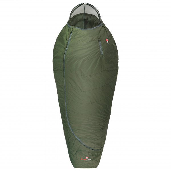 Grüezi Bag - Biopod Wolle Survival XXL Wide - Kunstfaserschlafsack Gr 205 cm grün von Grüezi Bag