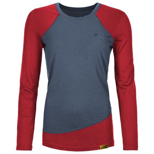 Grüezi Bag - Women's Woodwool Longsleeve Lady Phillippa - Merinoshirt Gr L blau/rot Grüezi Bag - Women's Woodwool Longsleeve Lady Phillippa - Merinoshirt Gr L blau/rot von Grüezi Bag