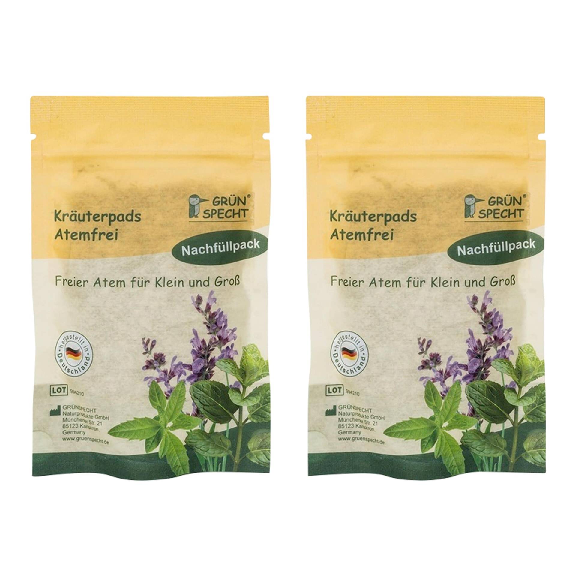 6er-Pack Kräuterpads Atemfrei 6er-Pack Kräuterpads Atemfrei von Grünspecht
