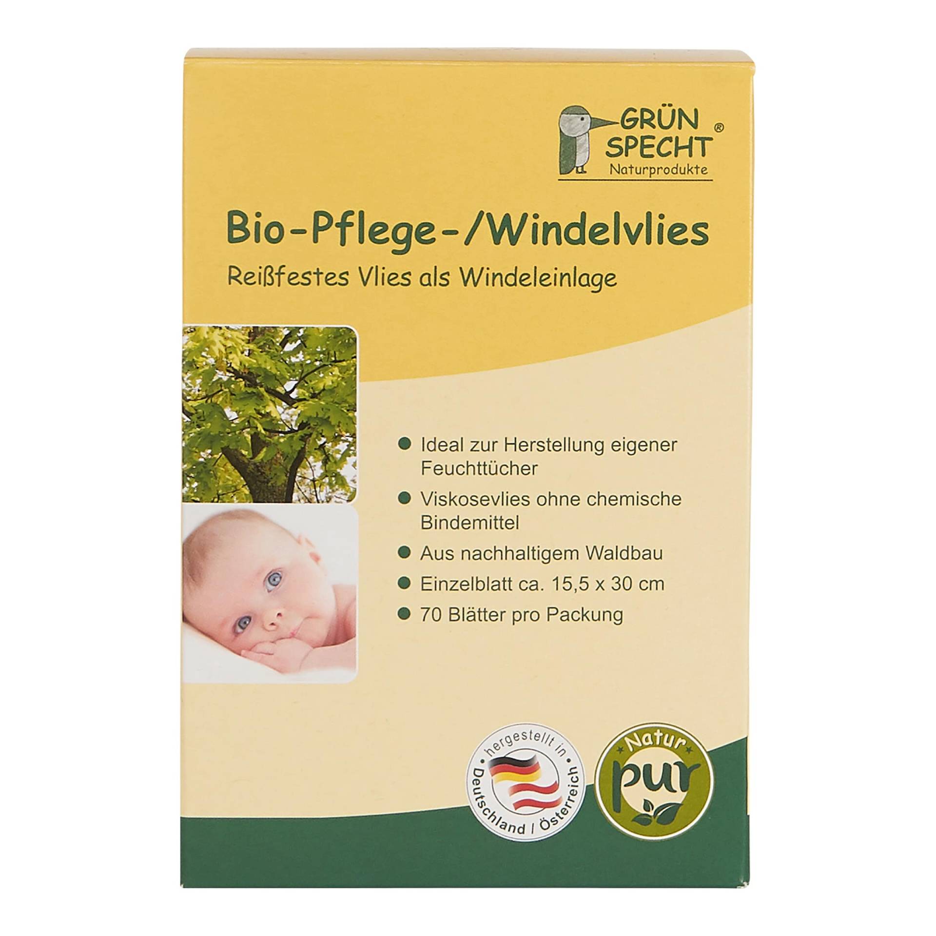 Bio-Pflege/Windelvlies 70Blatt von Grünspecht