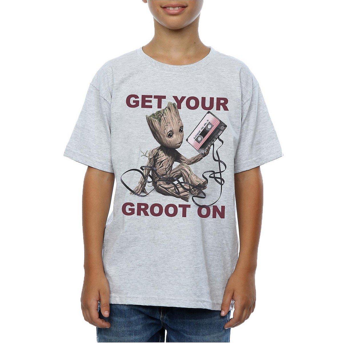Get Your Groot On Tshirt Jungen Grau 116 von Guardians Of The Galaxy