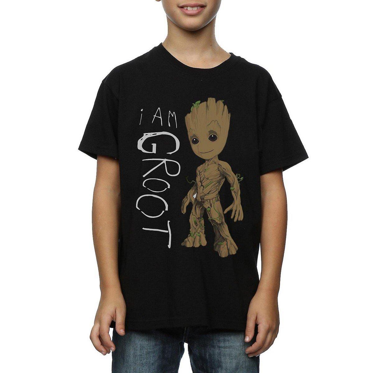 I Am Groot Tshirt Jungen Schwarz 128 von Guardians Of The Galaxy