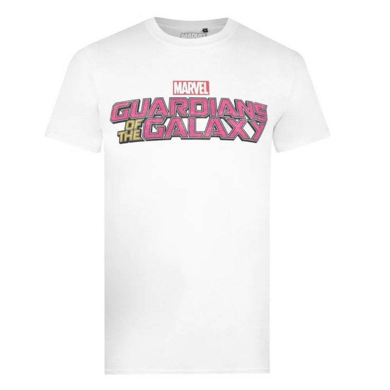 Tshirt Logo Herren Weiss L von Guardians Of The Galaxy