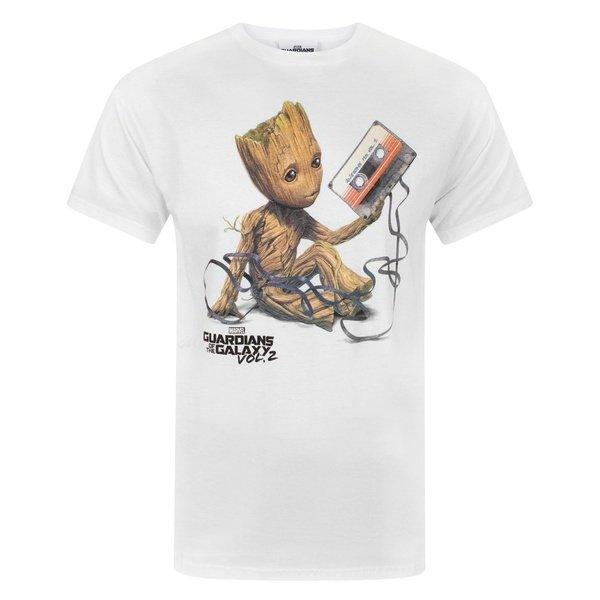 Tshirt Vol 2 Mit Grootmotiv Herren Weiss L von Guardians Of The Galaxy