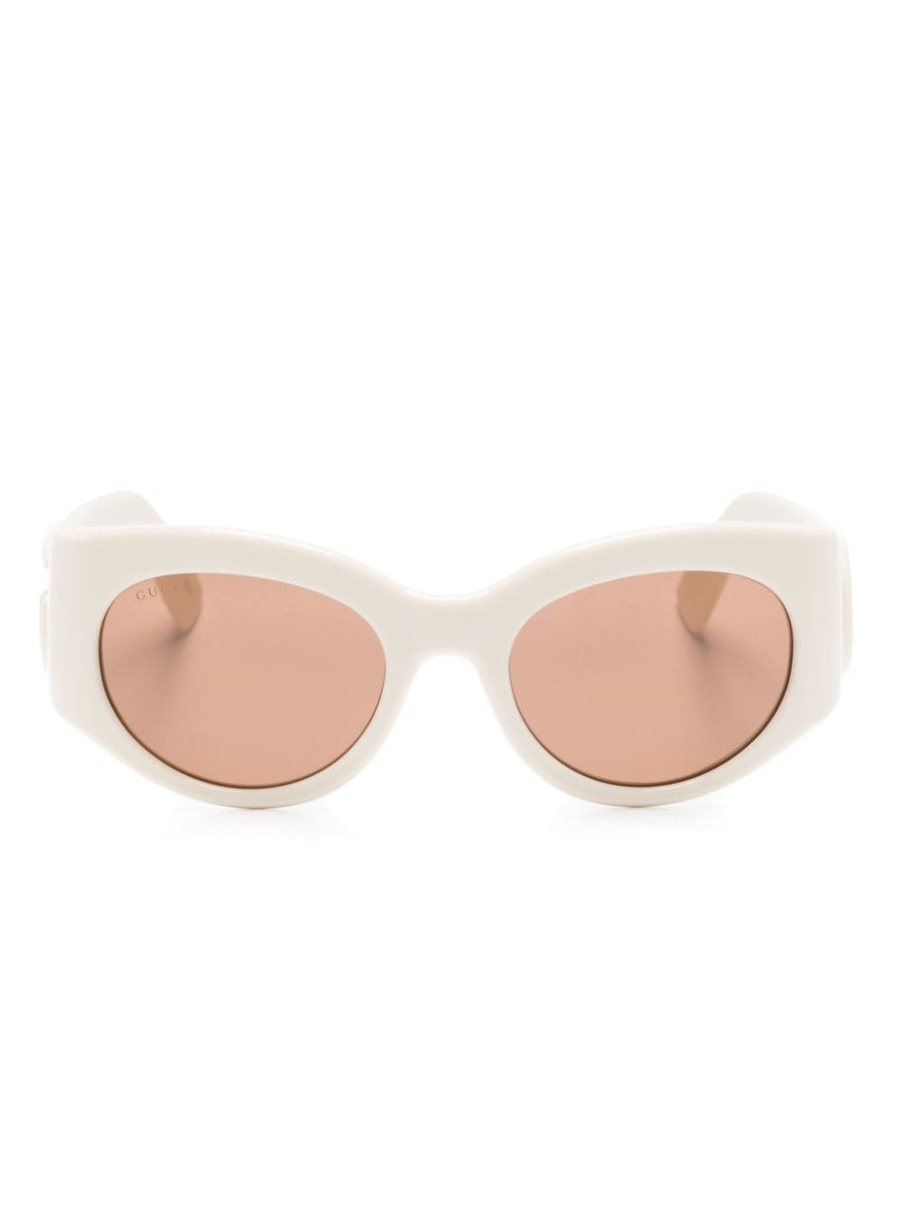 Gucci Eyewear Double G rectangle-frame sunglasses - Neutrals von Gucci Eyewear