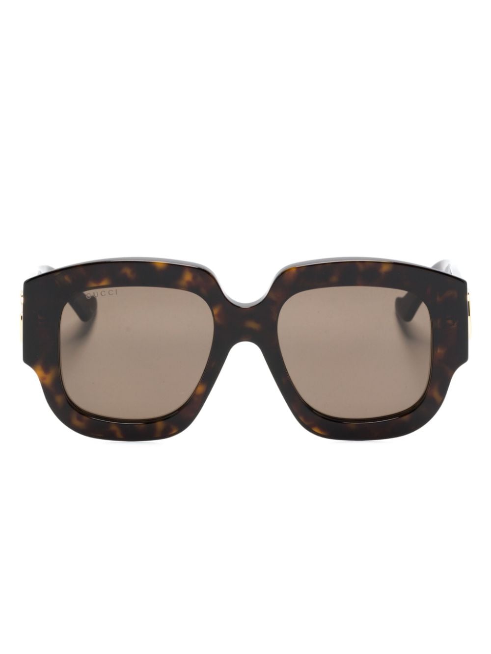 Gucci Eyewear Double G square-frame sunglasses - Brown von Gucci Eyewear