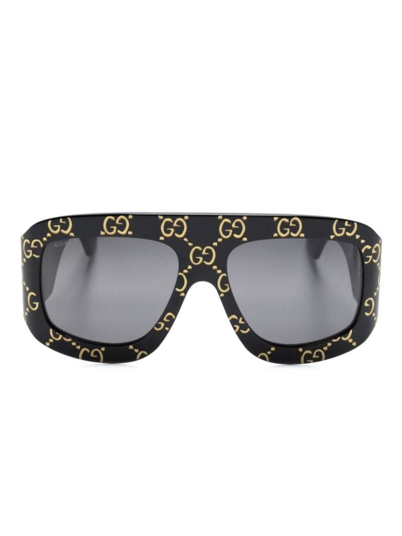 Gucci Eyewear GG monogram pilot-frame sunglasses - Black von Gucci Eyewear