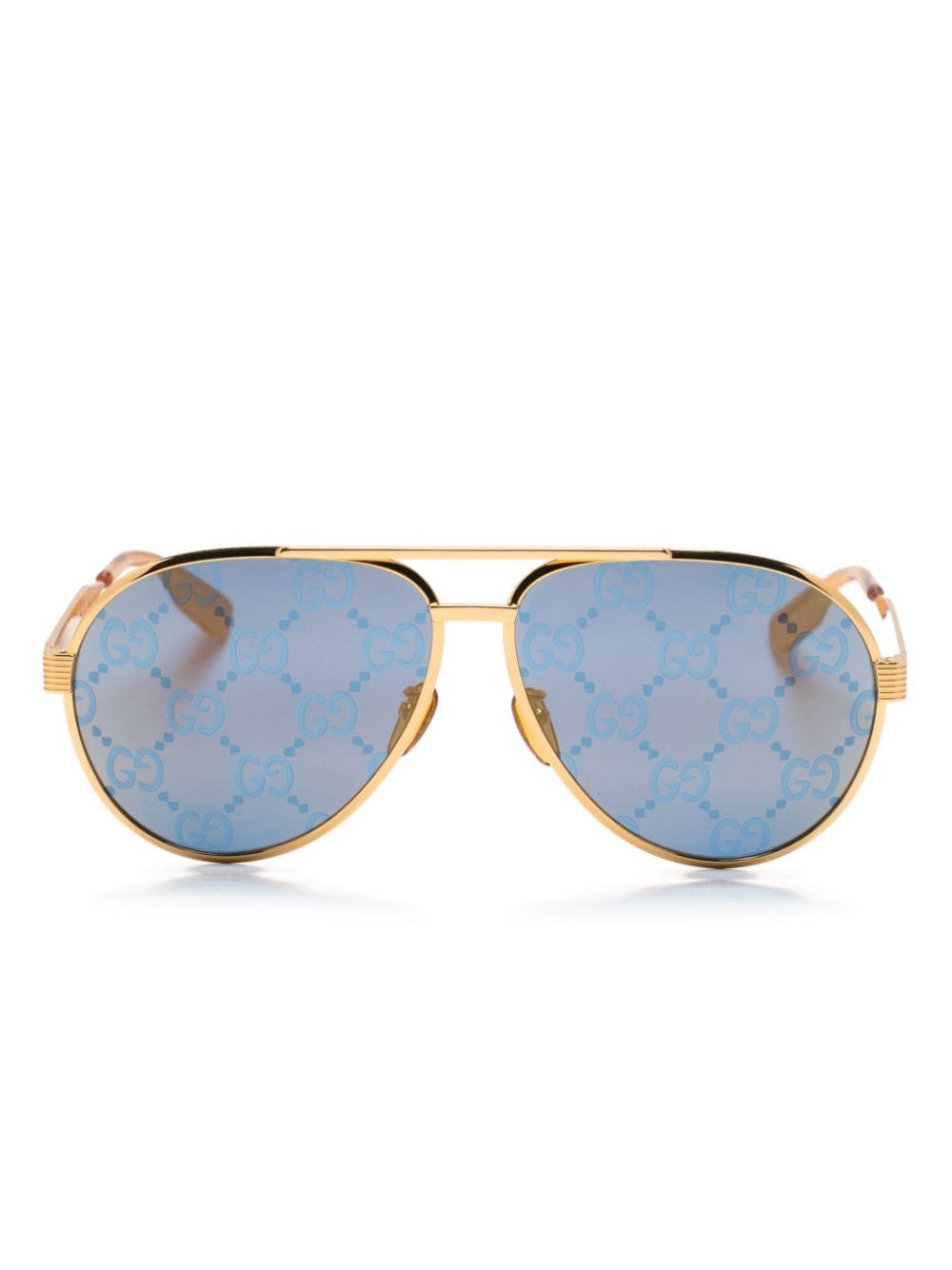 Gucci Eyewear GG pilot-frame sunglasses - Gold von Gucci Eyewear