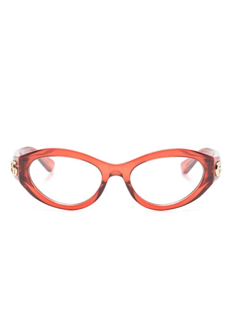 Gucci Eyewear GG1405O cat-eye frame transparent glasses - Red von Gucci Eyewear