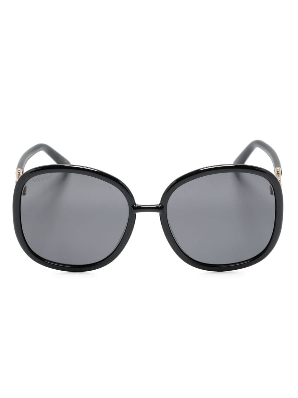 Gucci Eyewear Horsebit round frame sunglasses - Black von Gucci Eyewear