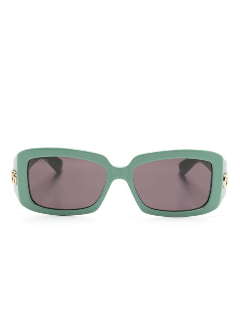 Gucci Eyewear Icon GG rectangle-frame sunglasses - Green von Gucci Eyewear