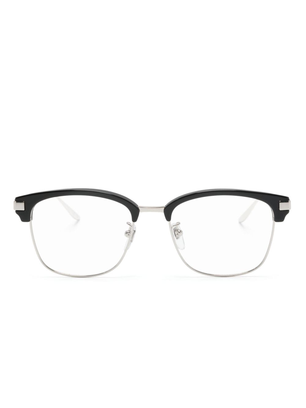 Gucci Eyewear Interlocking G-arm square-frame glasses - Silver von Gucci Eyewear