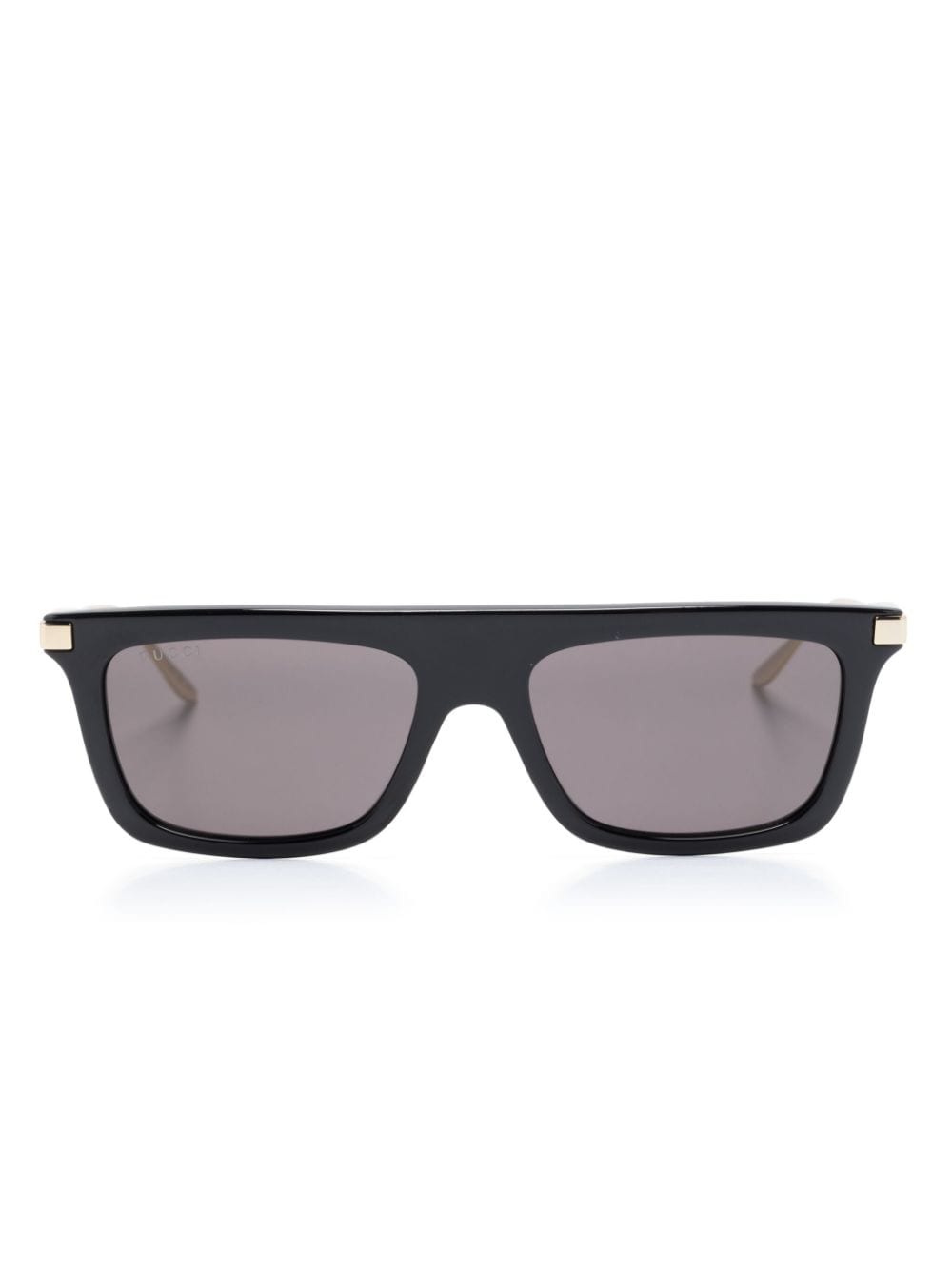 Gucci Eyewear Interlocking G logo-engraved rectangle-frame sunglasses - Black von Gucci Eyewear