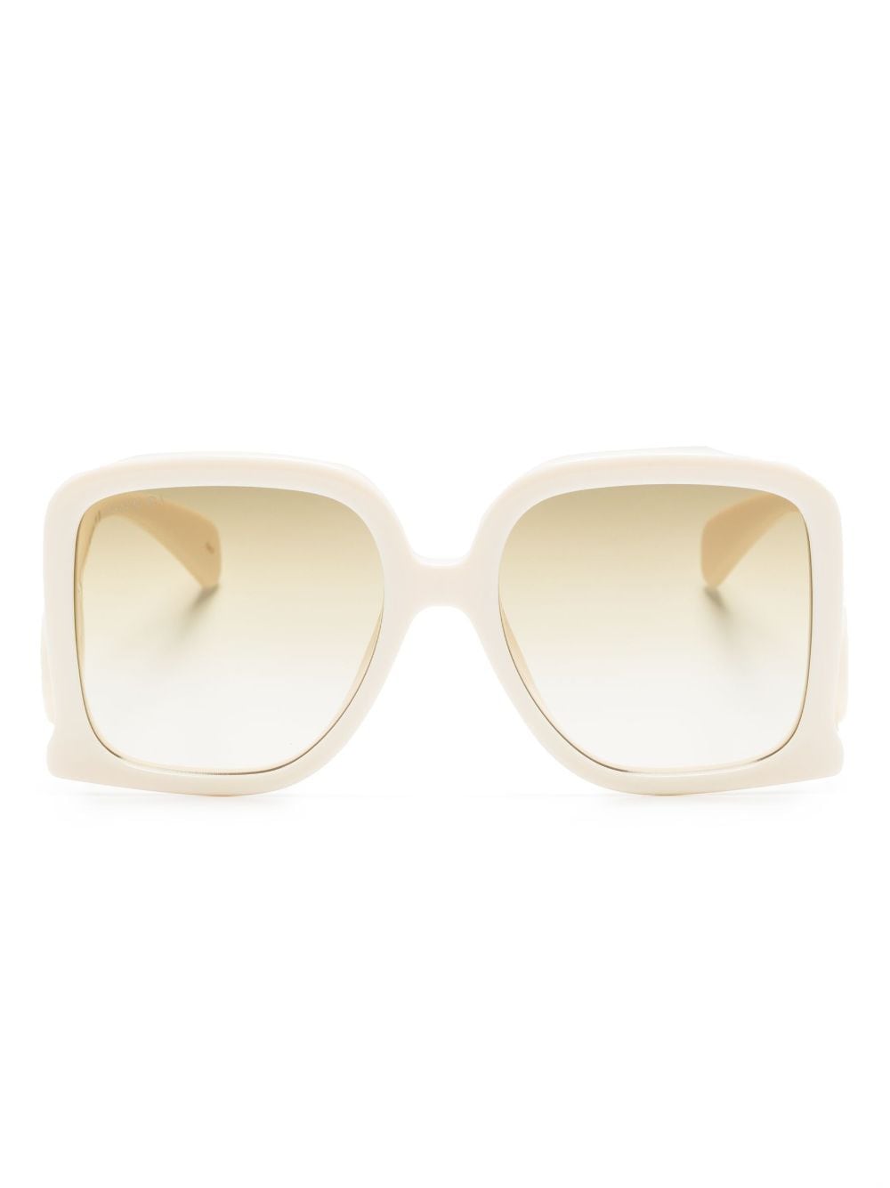 Gucci Eyewear Interlocking-G oversize-frame sunglasses - White von Gucci Eyewear
