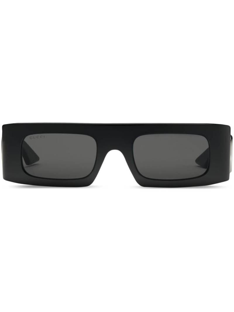 Gucci Eyewear Interlocking G rectangle-frame sunglasses - Black von Gucci Eyewear
