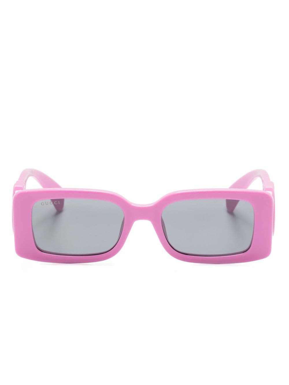 Gucci Eyewear Interlocking G rectangle-frame sunglasses - Pink von Gucci Eyewear