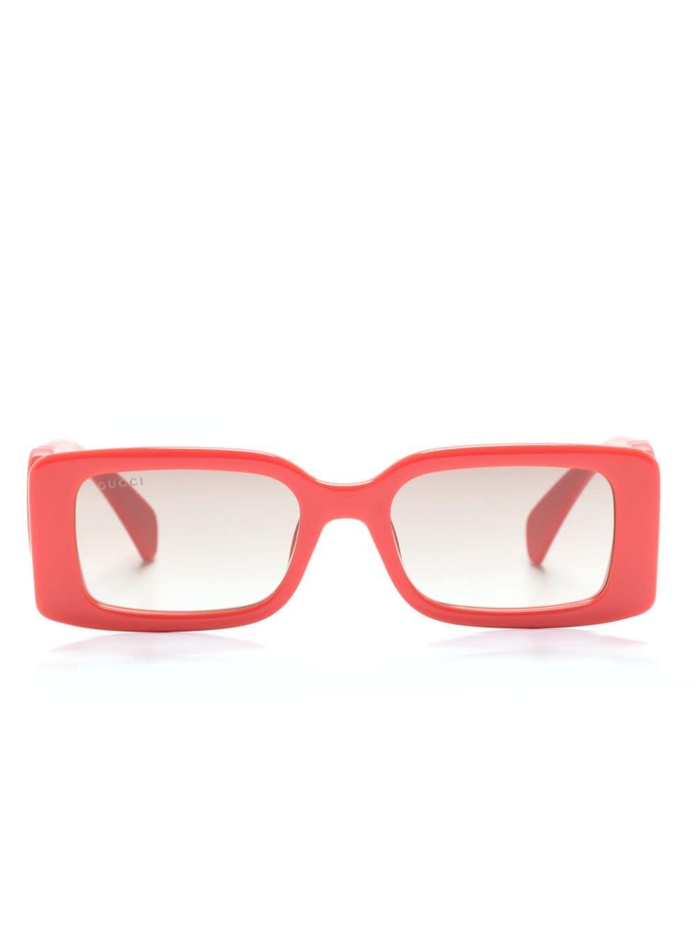 Gucci Eyewear Interlocking G rectangular-frame sunglasses - Red von Gucci Eyewear