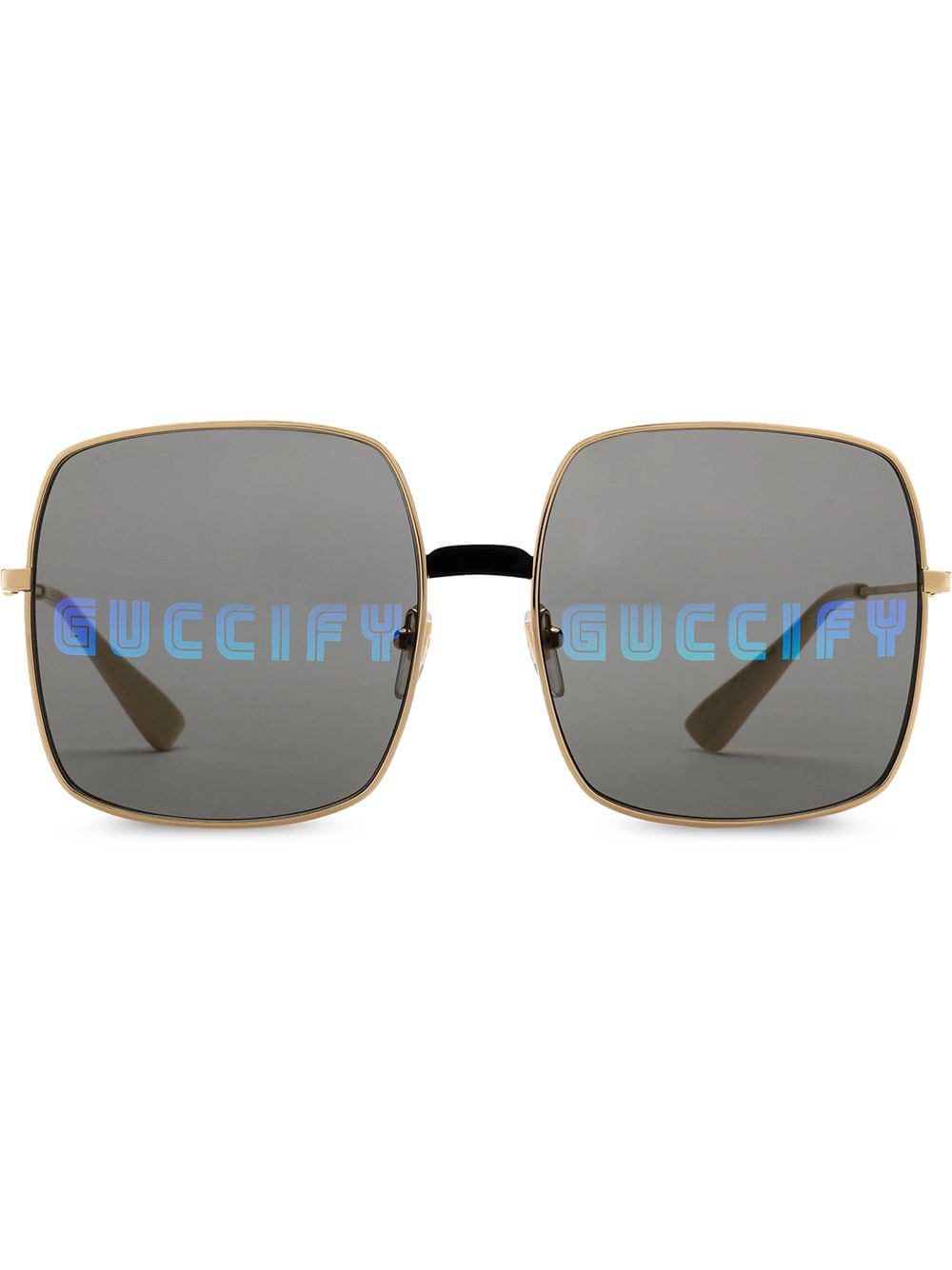 Gucci Eyewear rectangular-frame sunglasses - Gold von Gucci Eyewear