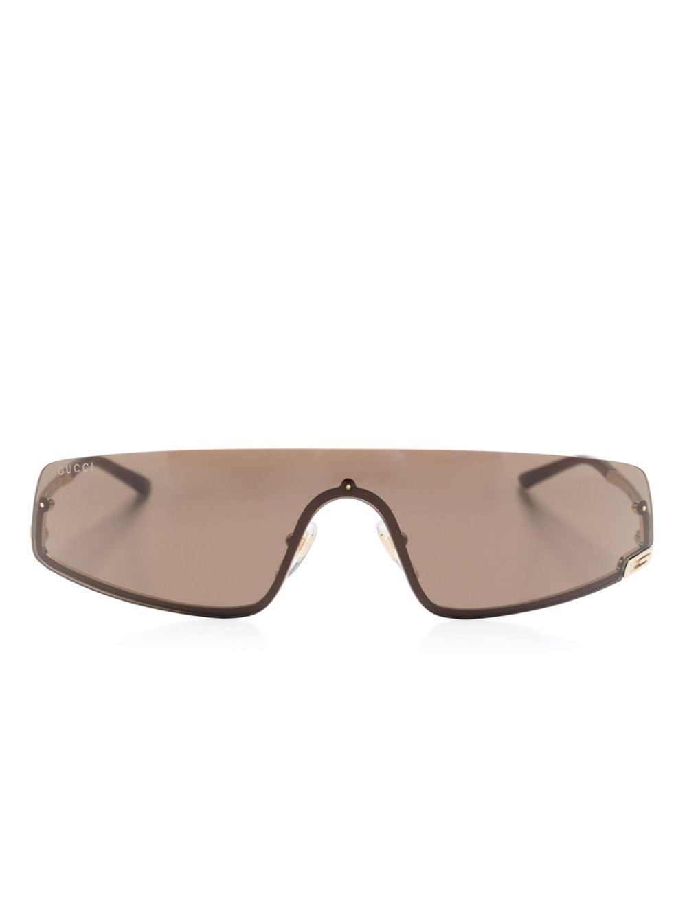 Gucci Eyewear Square-G-motif shield-frame sunglasses - Gold von Gucci Eyewear