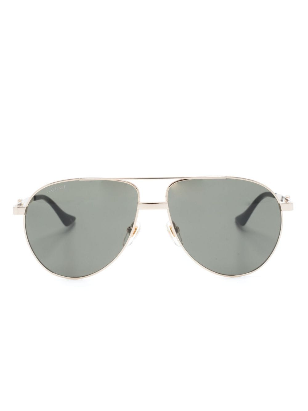 Gucci Eyewear Web-detail pilot-frame sunglasses - Gold von Gucci Eyewear