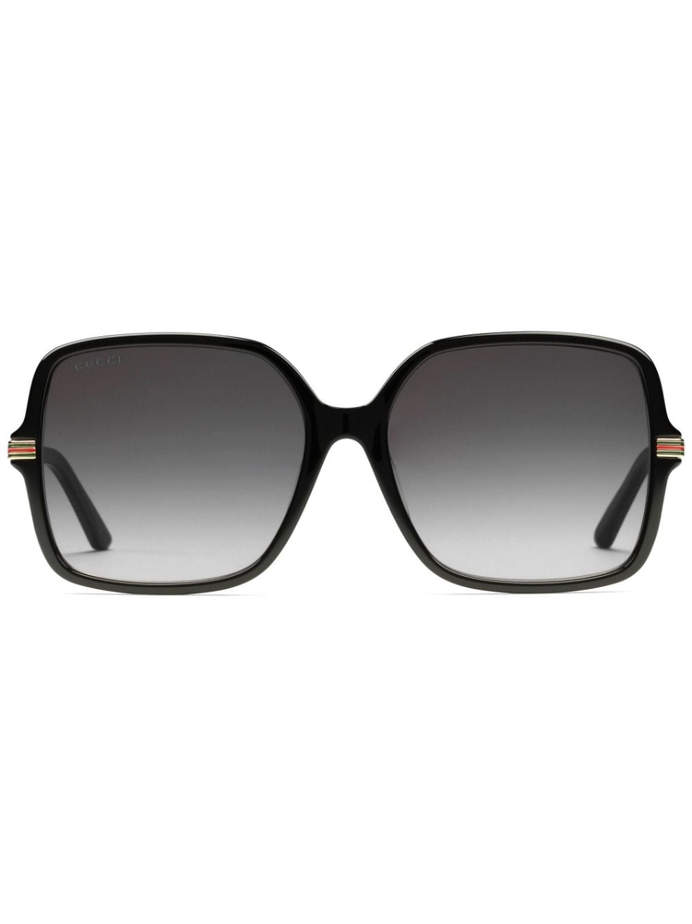 Gucci Eyewear Web-detailing square-frame sunglasses - Black von Gucci Eyewear