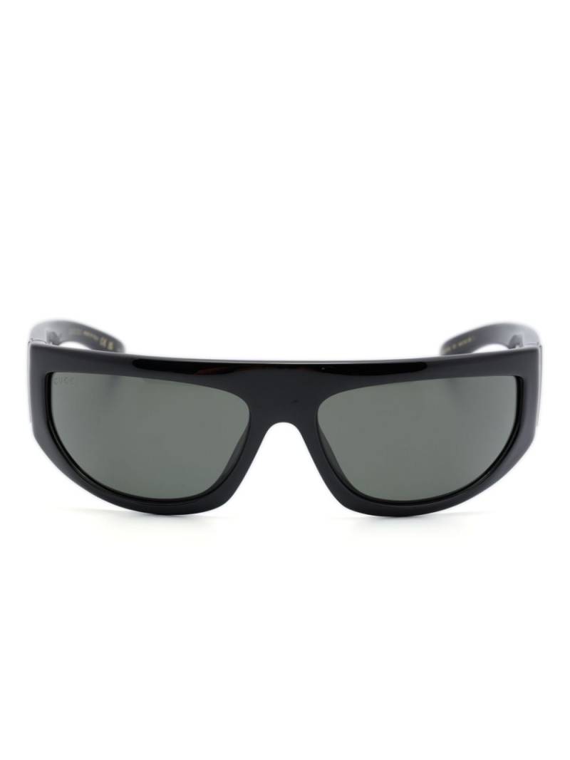 Gucci Eyewear biker-frame tinted sunglasses - Black von Gucci Eyewear