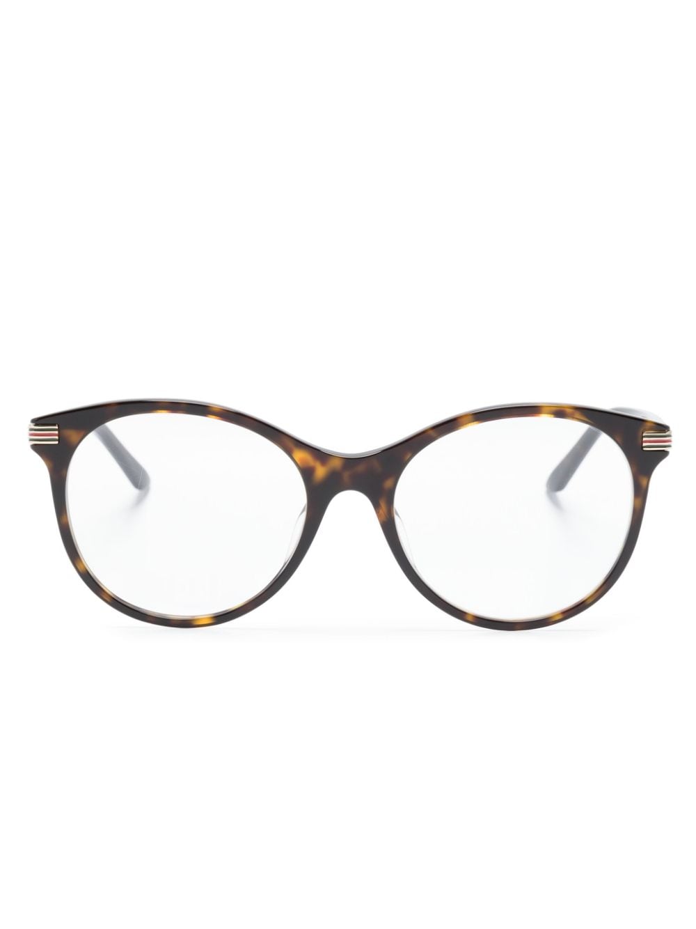 Gucci Eyewear butterfly-frame tortoiseshell glasses - Brown von Gucci Eyewear