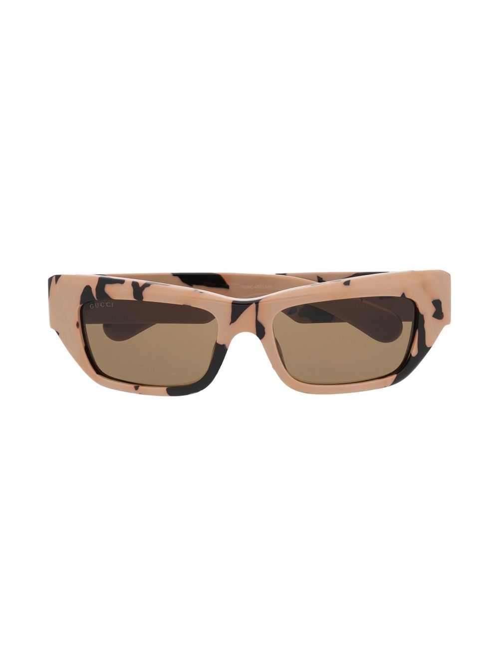 Gucci Eyewear camouflage-pattern biker-style sunglasses - Neutrals von Gucci Eyewear