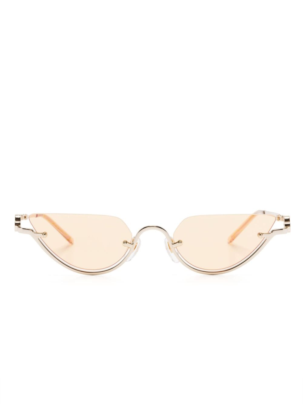 Gucci Eyewear cat-eye frame sunglasses - Gold von Gucci Eyewear