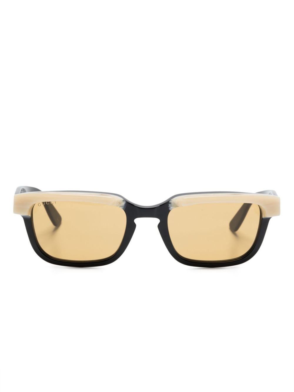 Gucci Eyewear contrast-border rectangle sunglasses - Black von Gucci Eyewear