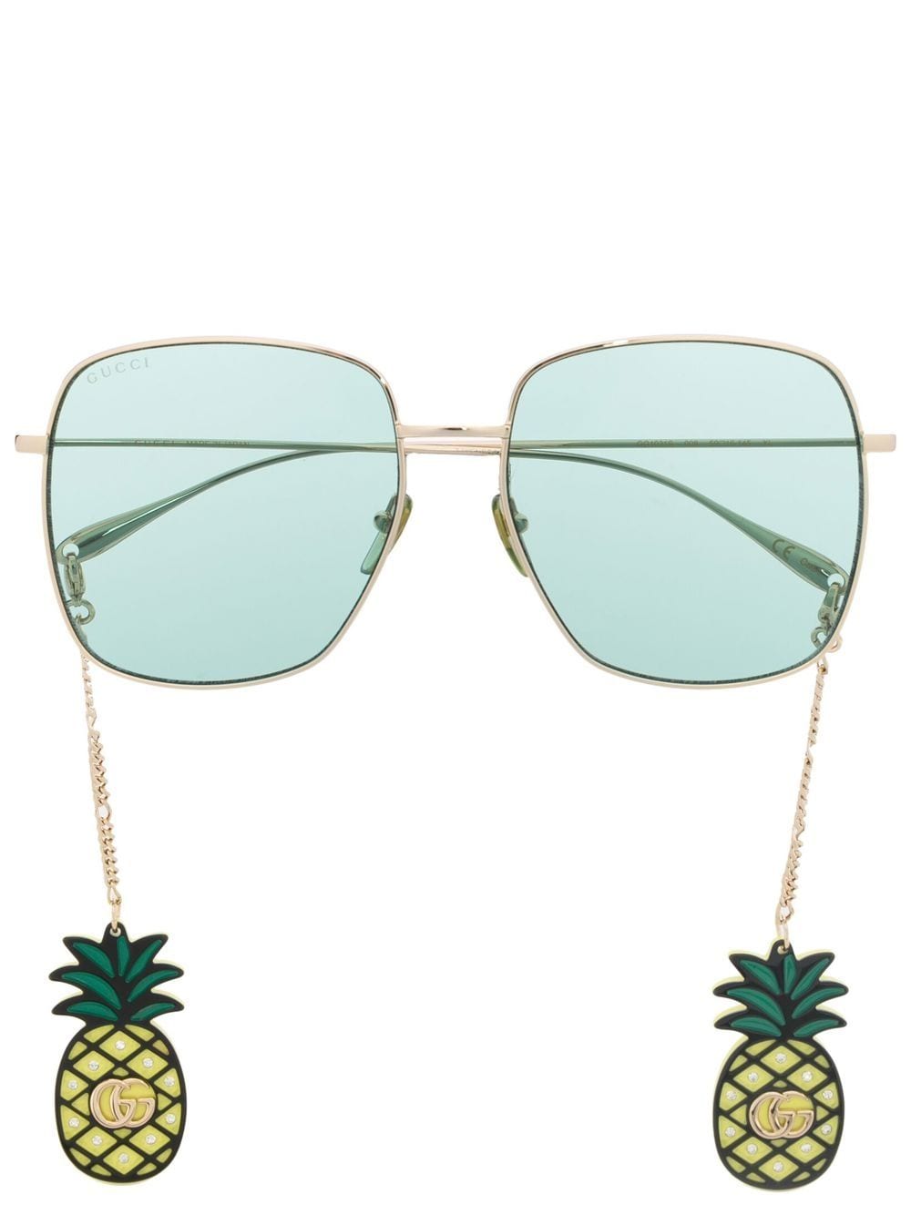 Gucci Eyewear embellished oversized sunglasses - Gold von Gucci Eyewear