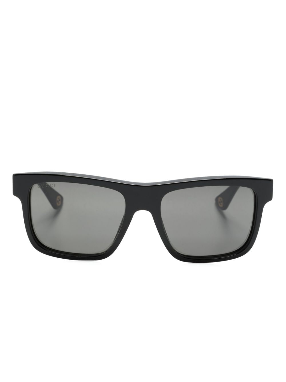 Gucci Eyewear engraved-logo square-frame sunglasses - Black von Gucci Eyewear