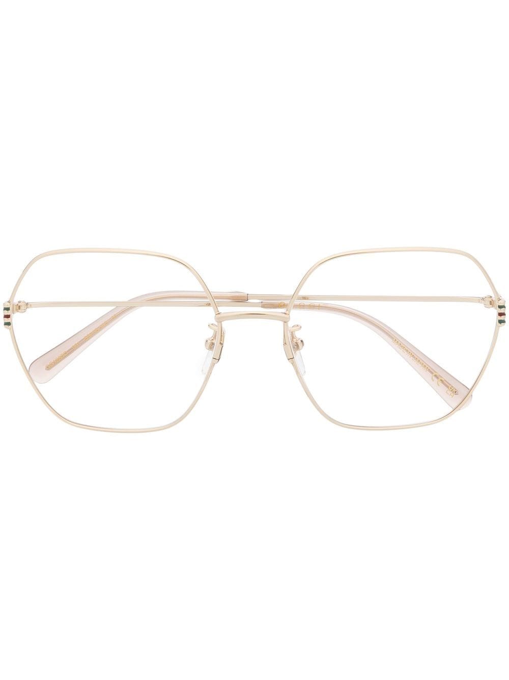 Gucci Eyewear geometric-frame glasses - Gold von Gucci Eyewear