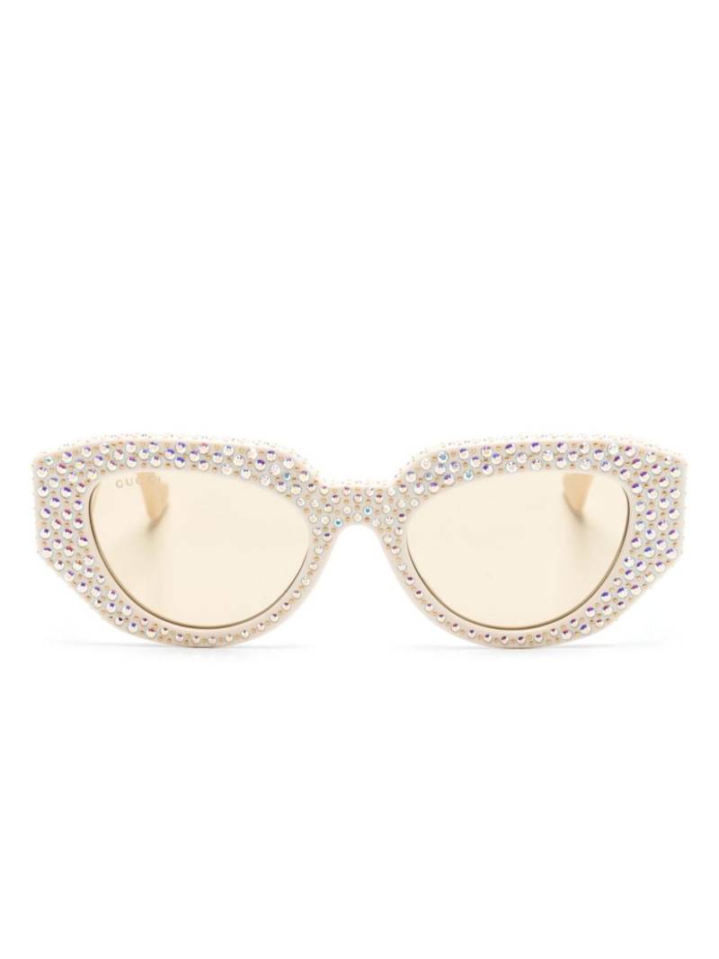 Gucci Eyewear geometric-frame tinted glasses - Neutrals von Gucci Eyewear