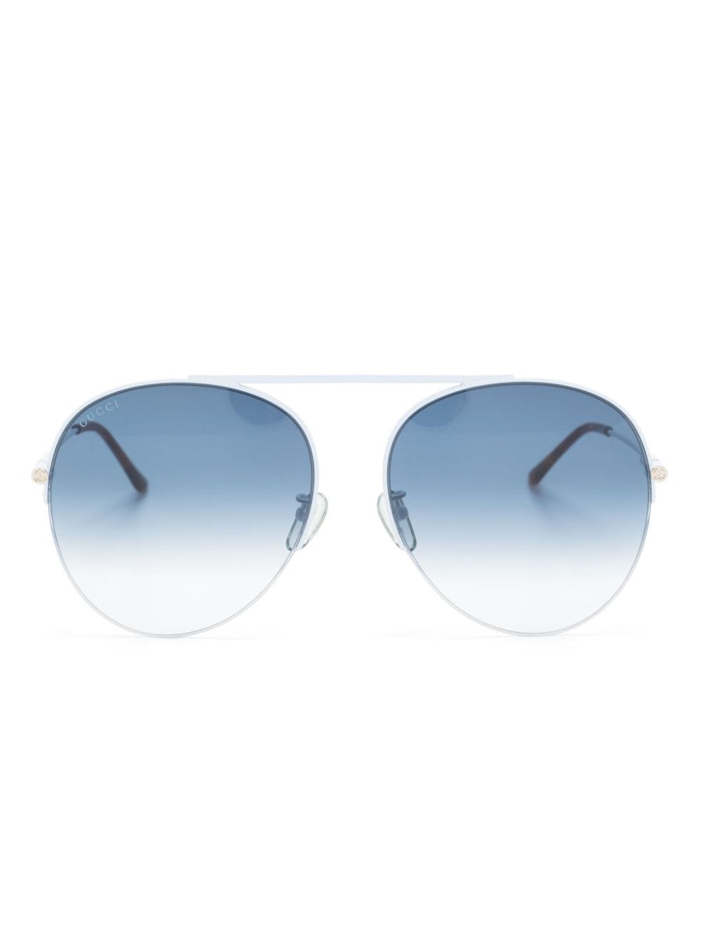 Gucci Eyewear gradient pilot-frame sunglasses - Blue von Gucci Eyewear