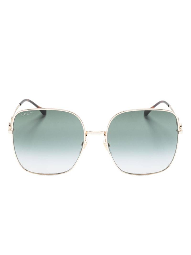 Gucci Eyewear horsebit detail square-frame sunglasses - Grey von Gucci Eyewear
